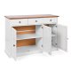 NORDIC LIVING COLLECTION Westerland-4.2 byr�, vit sepia, 3 d�rrar och 3 l�dor, massivt tr�