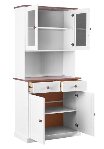 NORDIC LIVING COLLECTION Buffet Westerland-5.2, hvit sepia, 4 d�rer og 2 skuffer, heltre