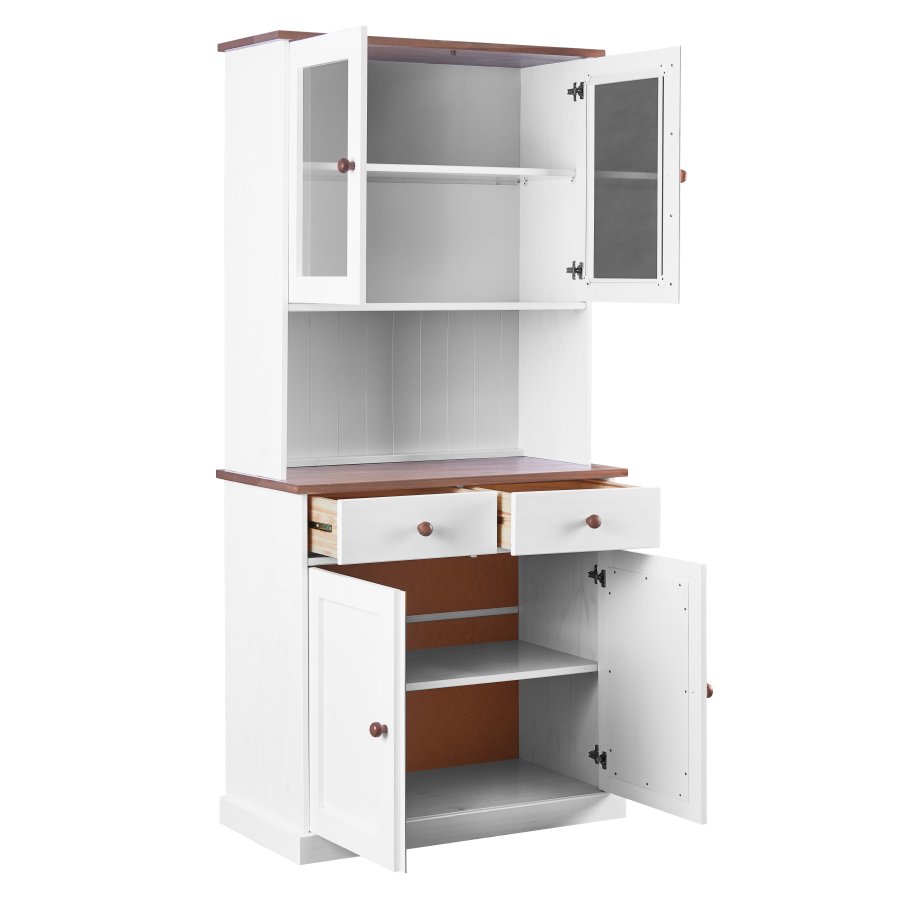 NORDIC LIVING COLLECTION Buffet Westerland-5.2, hvit sepia, 4 d�rer og 2 skuffer, heltre