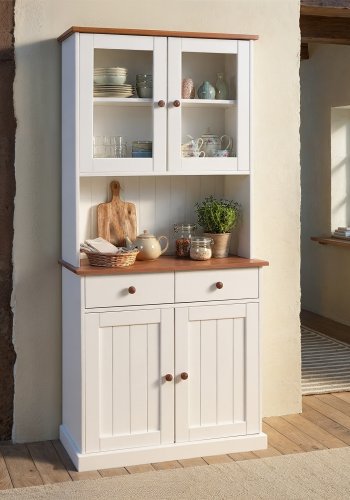 NORDIC LIVING COLLECTION Buffet Westerland-5.2, hvit sepia, 4 d�rer og 2 skuffer, heltre