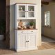 NORDIC LIVING COLLECTION Buffet Westerland-5.2, hvit sepia, 4 d�rer og 2 skuffer, heltre