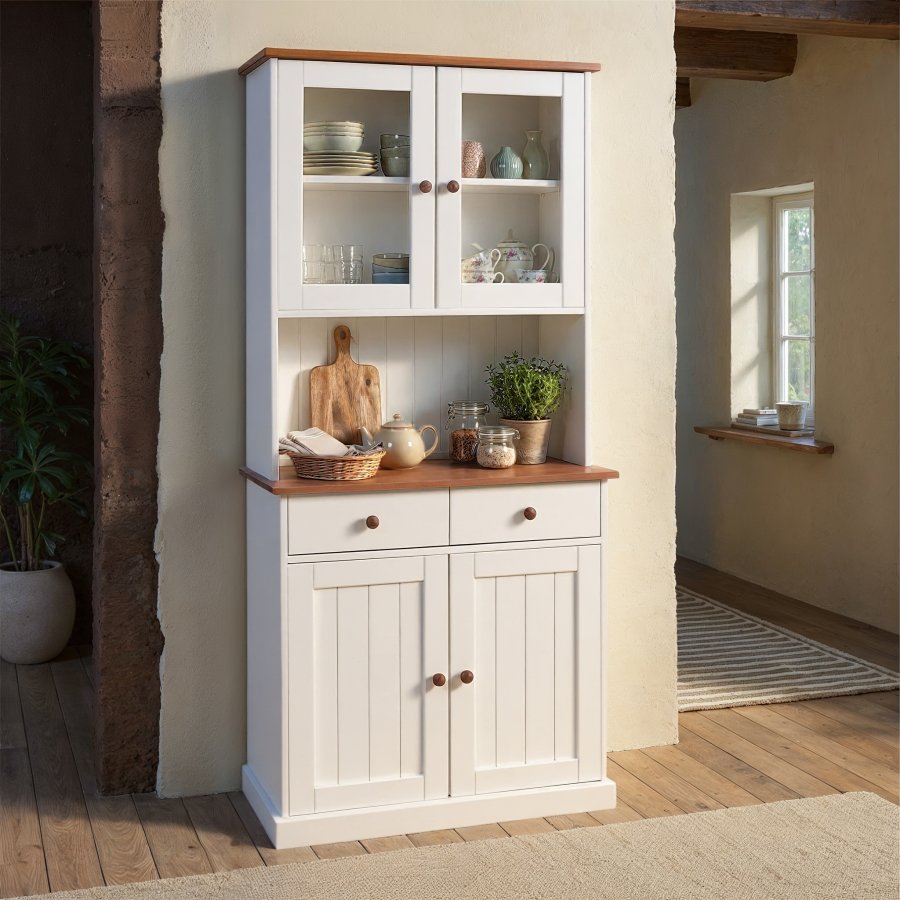 NORDIC LIVING COLLECTION Buffet Westerland-5.2, hvit sepia, 4 d�rer og 2 skuffer, heltre