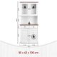 NORDIC LIVING COLLECTION Buffet Westerland-5.2, hvit sepia, 4 d�rer og 2 skuffer, heltre