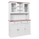 NORDIC LIVING COLLECTION Buffet Westerland 6.2. Massivt tre hvit-sepia 5T3SL med 3 skuffer p� glattg�ende metallskinner og 4 hyller bak 5 d�rer.