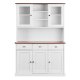 NORDIC LIVING COLLECTION Buffet Westerland 6.2. Massivt tre hvit-sepia 5T3SL med 3 skuffer p� glattg�ende metallskinner og 4 hyller bak 5 d�rer.