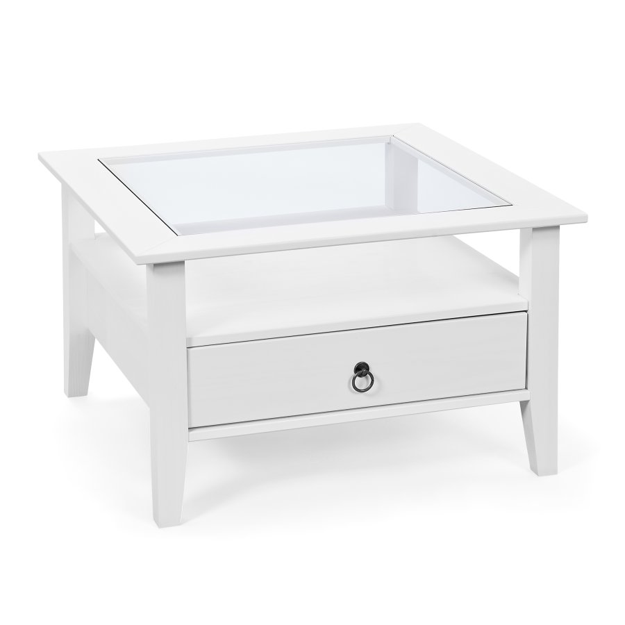 NORDIC LIVING COLLECTION Provence 1 soffbord, furu, vitt, med 1 l�da