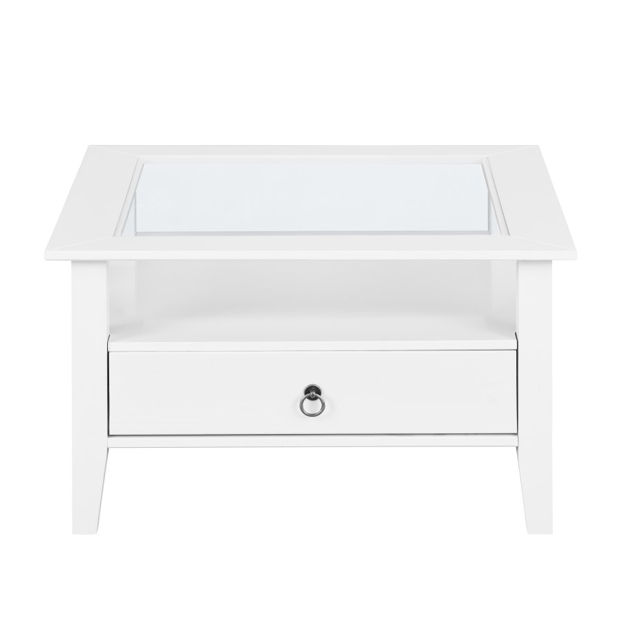 NORDIC LIVING COLLECTION Provence 1 soffbord, furu, vitt, med 1 l�da