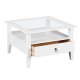 NORDIC LIVING COLLECTION Provence 1 soffbord, furu, vitt, med 1 l�da