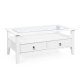 NORDIC LIVING COLLECTION Soffbord Provence 7 furu vit 115x60 med 2 l�dor