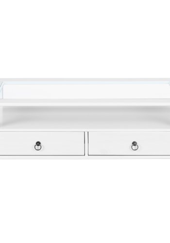 NORDIC LIVING COLLECTION Soffbord Provence 7 furu vit 115x60 med 2 l�dor