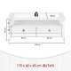 NORDIC LIVING COLLECTION Soffbord Provence 7 furu vit 115x60 med 2 l�dor