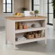 NORDIC LIVING COLLECTION K&ouml;ks&ouml; Emmilia Cashmere/Artisan Oak, med 2 fack p� ena sidan och plats f&ouml;r barstolar eller stolar p� den andra.