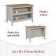 NORDIC LIVING COLLECTION K&ouml;ks&ouml; Emmilia Cashmere/Artisan Oak, med 2 fack p� ena sidan och plats f&ouml;r barstolar eller stolar p� den andra.