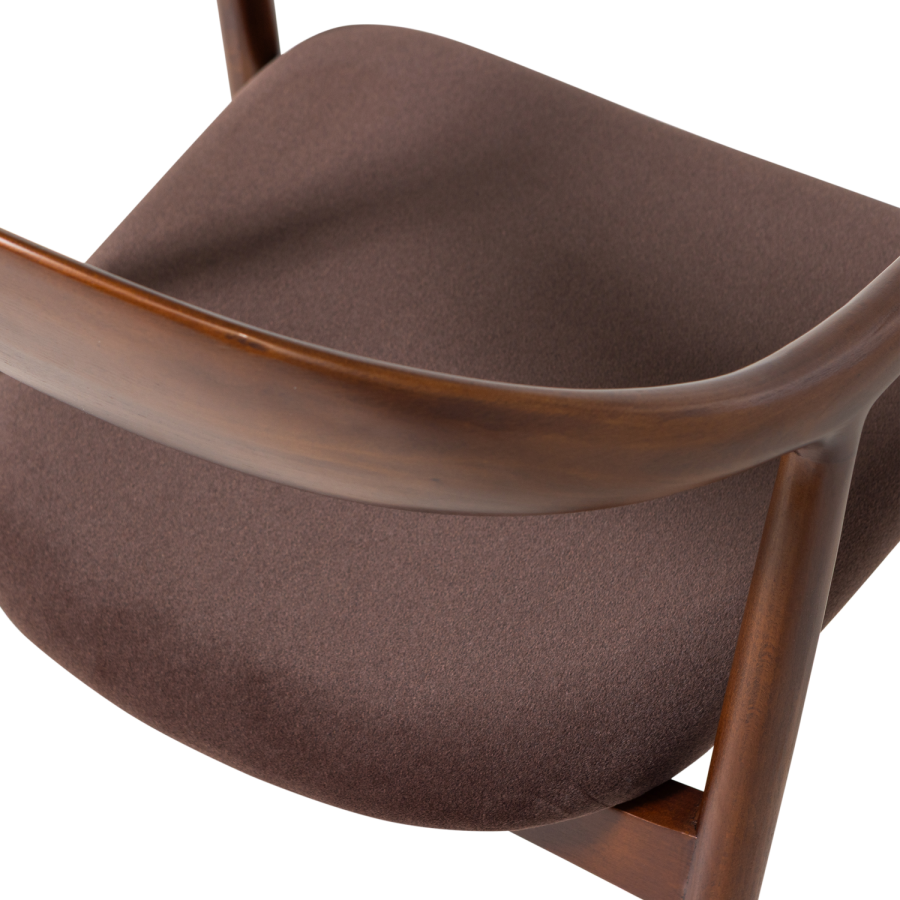 WOOOD Bran Matstol Boktr&auml; Velour Brun [Fsc]