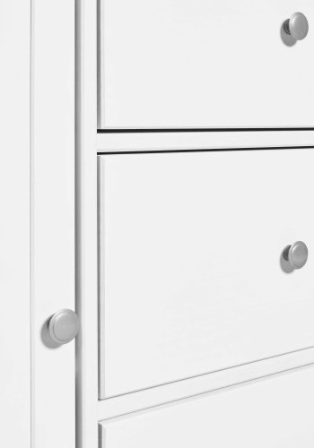 NORDIC LIVING COLLECTION  Byr� i massiv furu, vitlackerad, med 2 d�rrar, 3 l�dor och 4 hyllplan. Totalm�tt: 160 x 39,5 x 96 cm.