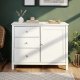 NORDIC LIVING COLLECTION  Byr� i massiv furu, vitlackerad, med 1 d�rr, 3 l�dor, 2 hyllplan. Totalm�tt: 110 x 40 x 96 cm.