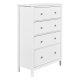NORDIC LIVING COLLECTION  Byr� i massiv furu, vitlackerad, med 4 l�dor. Totalm�tt: 82 x 40 x 120 cm.