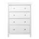 NORDIC LIVING COLLECTION  Byr� i massiv furu, vitlackerad, med 4 l�dor. Totalm�tt: 82 x 40 x 120 cm.