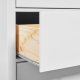 NORDIC LIVING COLLECTION Byr� i massiv furu, vitlackerad, med 8 l�dor och totalm�tt 160 x 40 x 96 cm.