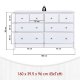 NORDIC LIVING COLLECTION Byr� i massiv furu, vitlackerad, med 8 l�dor och totalm�tt 160 x 40 x 96 cm.
