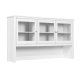 NORDIC LIVING COLLECTION  Vitrineskapplate i heltre furu, hvitlakkert, med 3 d�rer og 3 hyller. Totalm�l: 82 x 40 x 197 cm.