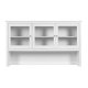 NORDIC LIVING COLLECTION  Vitrineskapplate i heltre furu, hvitlakkert, med 3 d�rer og 3 hyller. Totalm�l: 82 x 40 x 197 cm.