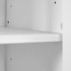 NORDIC LIVING COLLECTION  Vitrineskapplate i heltre furu, hvitlakkert, med 3 d�rer og 3 hyller. Totalm�l: 82 x 40 x 197 cm.
