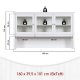 NORDIC LIVING COLLECTION  Vitrineskapplate i heltre furu, hvitlakkert, med 3 d�rer og 3 hyller. Totalm�l: 82 x 40 x 197 cm.