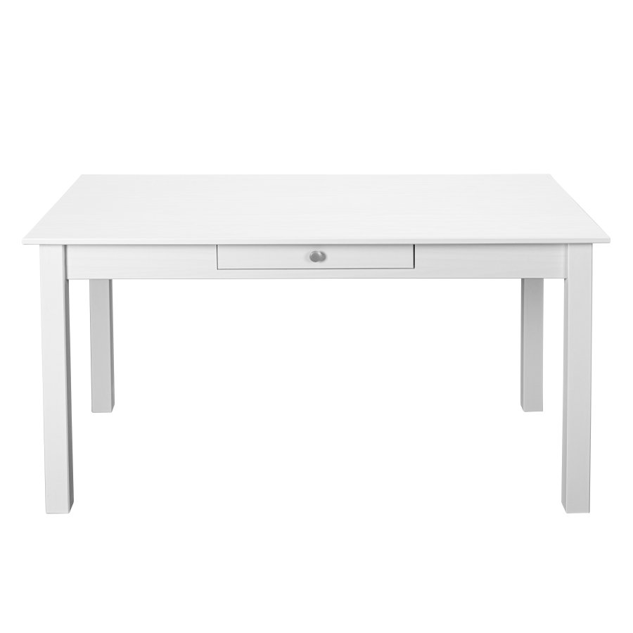 NORDIC LIVING COLLECTION Matbord i massiv furu, vitlackerad, med 1 l�da. Totalm�tt: 145 x 80 x 76 cm.