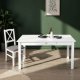 NORDIC LIVING COLLECTION Matbord i massiv furu, vitlackerad, med 1 l�da. Totalm�tt: 145 x 80 x 76 cm.