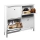 NORDIC LIVING COLLECTION Skosk�p i massiv furu f&ouml;r upp till 8 par skor i 4 rymliga l�dor