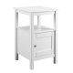 NORDIC LIVING COLLECTION  F�rvaringsbord i massiv furu med 1 d�rr och 1 hyllplan, vitlackerat, totalm�tt 45 x 45 x 76 cm.