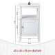 NORDIC LIVING COLLECTION  F�rvaringsbord i massiv furu med 1 d�rr och 1 hyllplan, vitlackerat, totalm�tt 45 x 45 x 76 cm.