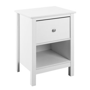 NORDIC LIVING COLLECTION S&auml;ngbord i massiv furu med 1 l�da, ett &ouml;ppet fack och totala m�tt p� 47 x 40 x 66 cm.