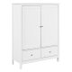 NORDIC LIVING COLLECTION Byr� i massiv furu med 2 l�dor och 2 d�rrar, vitlackerad, totalm�tt 107 x 45 x 140 cm.