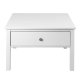 NORDIC LIVING COLLECTION Soffbord i massiv furu med 1 l�da, vitlackerad. Totalm�tt 70 x 70 x 57 cm.
