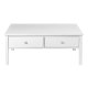 NORDIC LIVING COLLECTION Soffbord i massiv furu med 2 l�dor, vitlackerat. Totalm�tt: 110 x 70 x 57 cm.