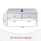 NORDIC LIVING COLLECTION Soffbord i massiv furu med 2 l�dor, vitlackerat. Totalm�tt: 110 x 70 x 57 cm.