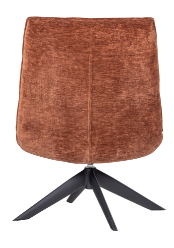 WOOOD Jouke svingstol chenille teksturert rustbrun