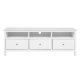 NORDIC LIVING COLLECTION  TV-sk�p i massiv furu med 3 l�dor och 3 hyllplan, vitlackerad. Totalm�tt: 160 x 45 x 57 cm.