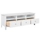 NORDIC LIVING COLLECTION  TV-sk�p i massiv furu med 3 l�dor och 3 hyllplan, vitlackerad. Totalm�tt: 160 x 45 x 57 cm.