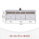 NORDIC LIVING COLLECTION  TV-sk�p i massiv furu med 3 l�dor och 3 hyllplan, vitlackerad. Totalm�tt: 160 x 45 x 57 cm.