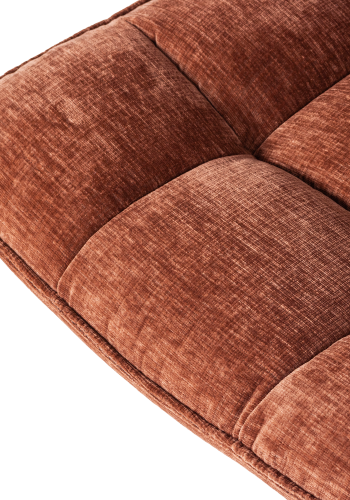 WOOOD Jouke svingstol chenille teksturert rustbrun