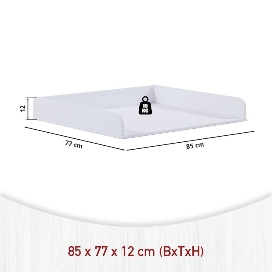 NORDIC LIVING COLLECTION Chilly Home/Landliv stellebord i heltre furu i hvitt. Totalm�l (B x D x H) ca.: 85 x 77 x 12 cm.
