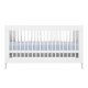 NORDIC LIVING COLLECTION Baila vit barns�ng med h�jdjusterbar ribbotten (3 niv�er), fallskydd och 3 avtagbara f�rl�ngningsst�nger