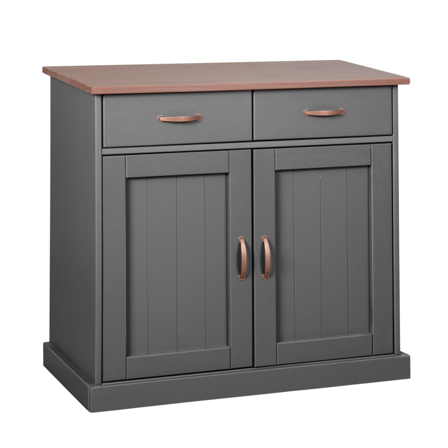 NORDIC LIVING COLLECTION Luzerna 3.1 byr� i gr� sepia med 2 d�rrar och 2 l�dor