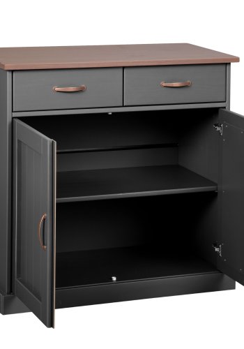 NORDIC LIVING COLLECTION Luzerna 3.1 byr� i gr� sepia med 2 d�rrar och 2 l�dor