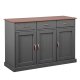 NORDIC LIVING COLLECTION Luzerna 4.1 byr� i gr� sepia med 3 d�rrar och 3 l�dor