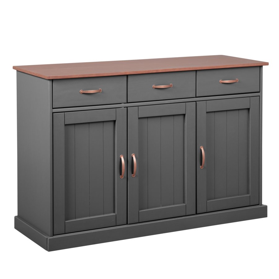 NORDIC LIVING COLLECTION Luzerna 4.1 byr� i gr� sepia med 3 d�rrar och 3 l�dor