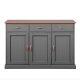 NORDIC LIVING COLLECTION Luzerna 4.1 byr� i gr� sepia med 3 d�rrar och 3 l�dor
